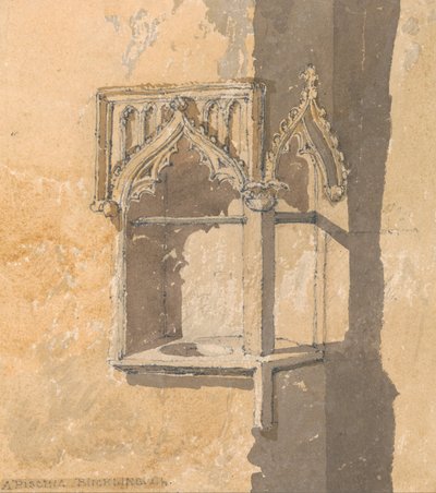 Una piscina nella chiesa di Blickling, Norfolk da John Sell Cotman